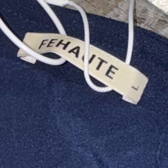 NWT women’s FEHAUTE Dark Blue 3d Floral Strapless Mermaid Midi Dress SZ large - Picture 8 of 11